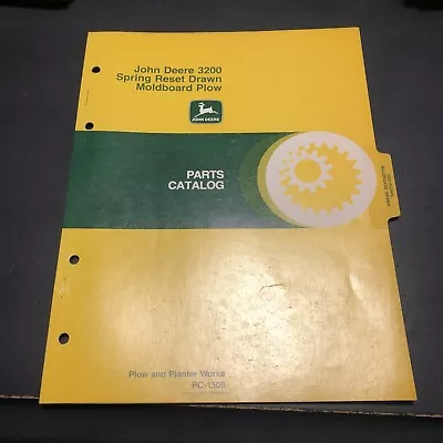 John Deere 3200 Spring Reset Drawn Moldboard Plow Parts Catalog PC-1506 • $5