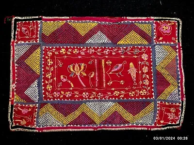 Indian Vintage Banjara Handmade Ethnic Tribal Rabari Antique Kutchi Pillow 101 • $190