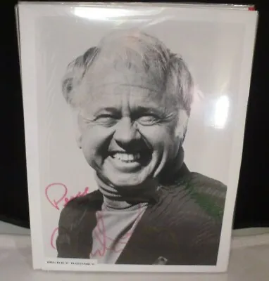 MICKEY ROONEY     Hand Signed  8 X 10      Photo Autograph  Authentic !  • $75