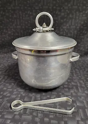 Vintage Buenilum Aluminum Ice Bucket With Glass Lining And Includes Tongs • $20