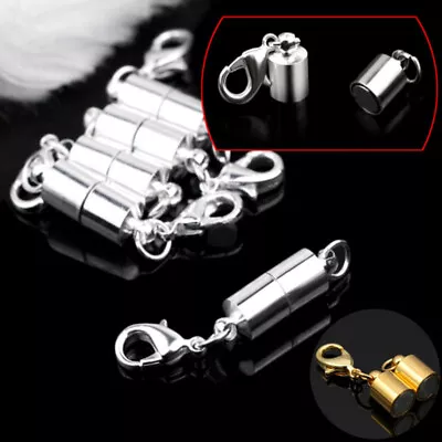 10X Silver Gold DIY Bracelet Necklace Chain Magnetic Clasp Hook Jewelry Finding • £5.49