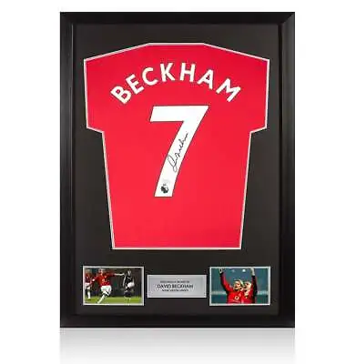 Framed David Beckham Signed Manchester United Shirt: Home 2022-23 Autograph • $1850.21