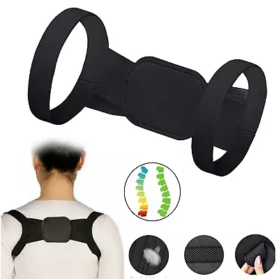 Back Posture Support Belt Adjustable Shoulder Correction Brace For Women & Men • £3.15