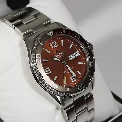 Orient Mako III Red Dial Automatic Men's Stainless Steel Watch RA-AA0820R19B • $259.99