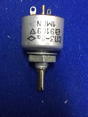 MINI POTENTIOMETER 1M OHM.  3-CONTACT 5/8  DIAMETER 1/4” THREAD 3mm SHAFT • $4.95