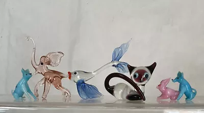 Beautiful X 6 Little Mini Murano Glass Animals • £10.99