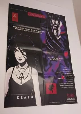 Vtg 1993 DC Vertigo The Sandman Death Promo Poster 22  X 34  Unused Folded • $18.99