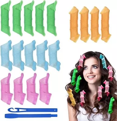 Hair Curlers For Short Hair No Heat Hair Rollers Spiral Curlers 15cm/25cm • £11