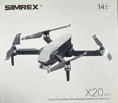 Simrex GPS Drone 2.4GHz 4K HD Quad Copter Auto Home FPV Vid Self Stable 5G New • $153.14