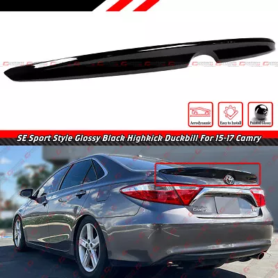 For 2015-2017 Toyota Camry Se Xse Le Xle Jdm Sport Gloss Black Trunk Spoiler Lid • $103.99