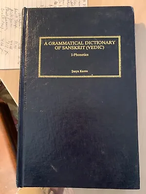 A Grammatical Dictionary Of Sanskrit (Verdic) I-Phonetics • $49.99