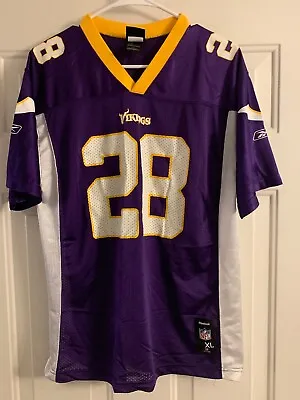 Adrian Peterson #28 Minnesota Vikings NFL Reebok Jersey YOUTH XL 18-20  • $15.20