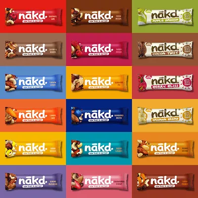 £14.50 • Buy NAKD Fruit & Nut Wholefood Bar Raw Vegan Gluten Free No Added Sugar  Pack Of 18
