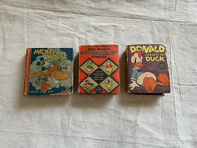 Walt Disney Vintage Little Book Lot Of 3-Mickey MouseDonald DuckWalt Disney • $60