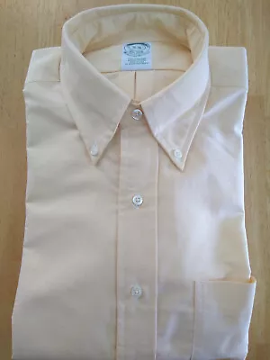 NWOT Brooks Brothers Yellow Supima Oxford Button Down 16-36 Extra Slim MSRP $95 • $49