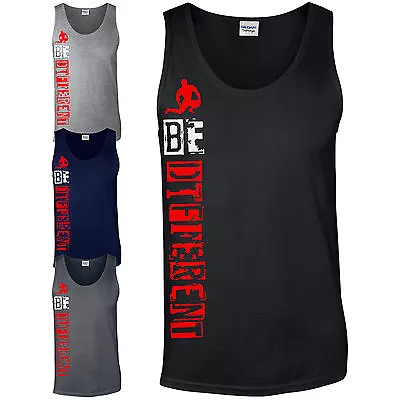 BE Different Tank Top - MMA Gym Bodybuilding Mens Fitness Training Exercise Vest • £12.18