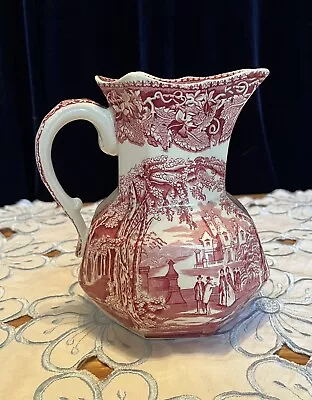 Mason's Ironstone Pink Vista Large 7” Hydra Jug Repaired - Good Quality Repairs • £10