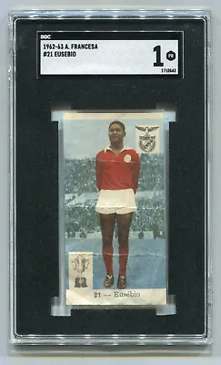 $29999.99 • Buy 1962-1963 A. Francesa Herois Do Futebol 21 Eusebio SGC 1 RC Rookie Card Portugal