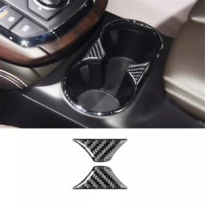 2x Carbon Fiber Interior Central Cup Holder Cover Trim For Mazda CX-9 2016-2022 • $7.91