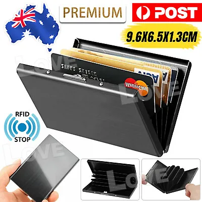 RFID Blocking Stainless Slim Wallet ID Credit Card Holder Case Protector Purse • $6.95