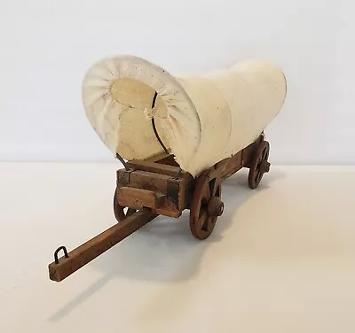 $74.99 • Buy Vintage Wooden Conestoga Covered Wagon Model 14 1/2 Inch Long Wood Metal Cloth