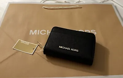 Michael Kors Ladies Leather Coin Card Purse Black New With Tags Rrp £188 MK • £47.50