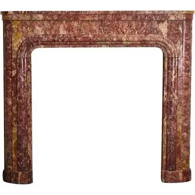 Antique French Art Deco Spanish Brocatelle Marble Fireplace C. 1920 • $4950