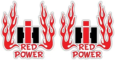 2x Ih International Harvester Red Power Fire 3m Sticker Truck Car Tractor Decal • $12.99