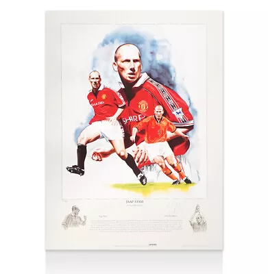 Jaap Stam Signed Manchester United Print - United Legend Autograph • £55.99