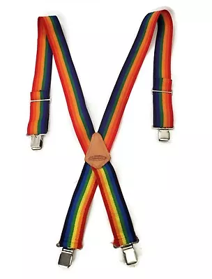 McGuire Nicholas Rainbow Pride 2 Inch Wide Suspenders No. 113 Unisex  • $10