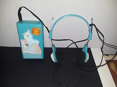 Vintage 1983 Blue My Little Pony AM Radio With Headphones Hasbro • $74.99