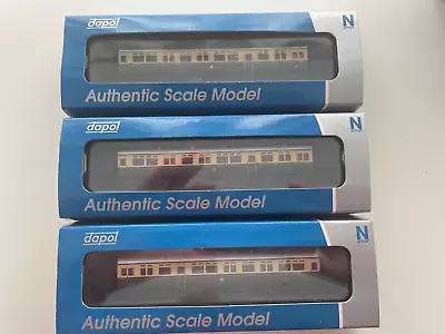 3 Dapol N Gauge GWR Auto Coach In Chocolate And Cream • £29.99