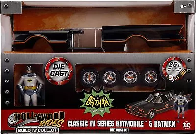 Hollywood Rides Build N' Collect Classic TV '66 Batmobile & Batman Die Cast Kit • $20.97