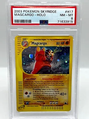 Magcargo H17/H32 Skyridge Holo Rare ESeries Vintage Pokemon TCG Card PSA 8 NM/M • $139.99