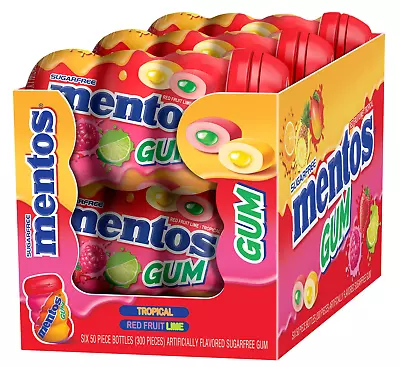 Mentos Sugar-Free Chewing Gum Red Fruit Lime Halloween Candy Bulk 50 Piece 6 • $27.24