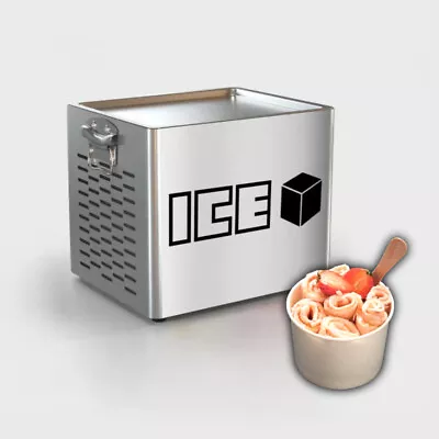 $299 • Buy ICE Flat Panned Ice Cream Fryer Rolled Stir Fried Ice Cream Roll Maker Inc Blade