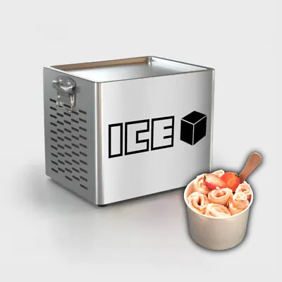 ICE Flat Panned Ice Cream Fryer Rolled Stir Fried Ice Cream Roll Maker Inc Blade • $329