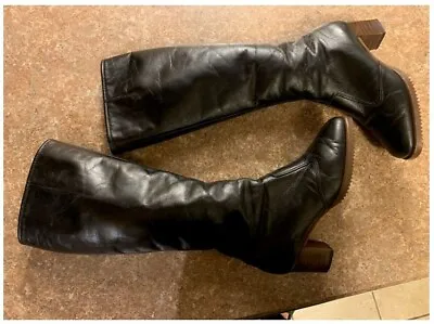 Vintage Cobbies Knee High GoGo Boots. Size 6 - Black Leather • $50