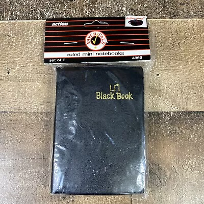 Vintage 90s Li’l Black Book Mini Notebooks Journals Package Of Two Paper Pals • $12.99