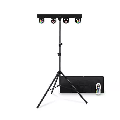 DJ Lights Package With Stand 4 Double-Sided Moving Head Can Set DMX Mobile Gi... • $418.48