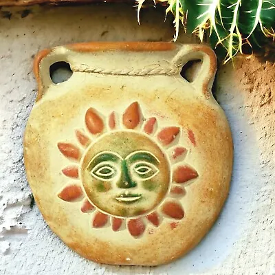 Mexican Pottery Hanging Terracotta Sun Patio Yard Decor 9.5 X 10 In • $37.60