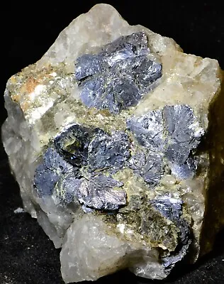 $72.87 • Buy Great Quality Molybdenite Xtals In Quartz W Fuschite, 5x6x4 Cm, Quebec, Canada