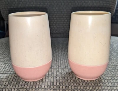 $16.25 • Buy  VTG Vacron Bopp-Decker Tumbler Vacuum Plastic Insulated Pink/Cream/ Set Of 2