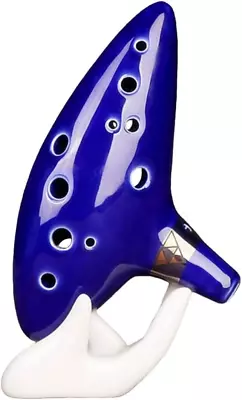 Ocarina Instrument 12 Hole Alto C Ceramic Ocarina With Songbook Bag Display S... • $13.79