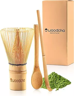 Matcha Whisk Set Bamboo - Included Whisk (Chasen) Scoop (Chashaku) Spoon Tr... • $23.25