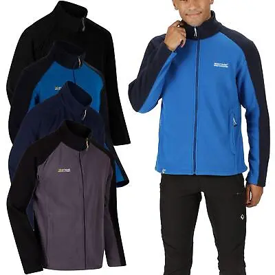 New Regatta Mens Hedman II Fleece Full Zip Up Jacket Heavy Hiking Activewear • £15.99