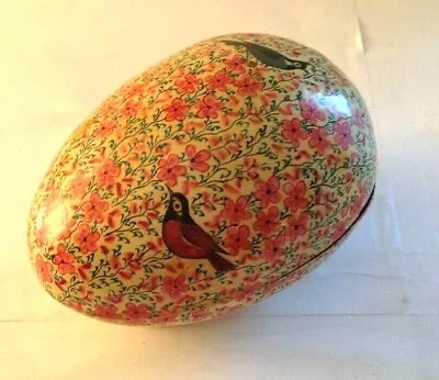 Vintage Kashmir Style Paper Mache Egg Trinket Box • $14.95