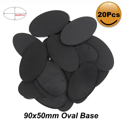 MB990 20pcs Oval Bases 90X52mm Oval Plastic Bases For Miniature Wargames • £5.99