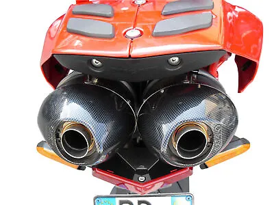 Ducati Multistrada 1100 07-09 GPR Exhaust Systems GPE CF Slipon Mufflers & Plate • $919