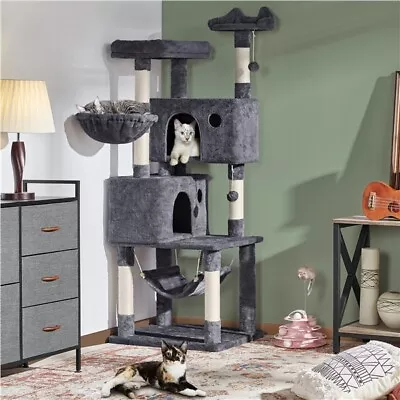 64.5inches Cat Tree Tower Condo For Big Cats Bed Furniture As Play & Rest Center • $68.99